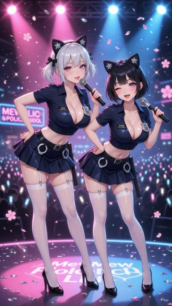 MewMew Dolls ポリスライブ！ルナ＆クロエの猫耳警察官衣装がカッコ可愛い【高画質画像】